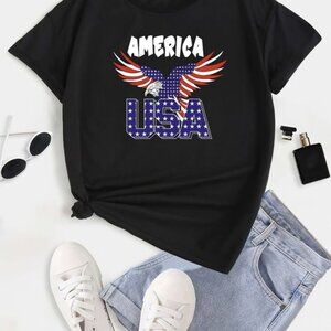 American USA Independence Day T-Shirt, 4th Of July Shirt, American Flag T-shirt